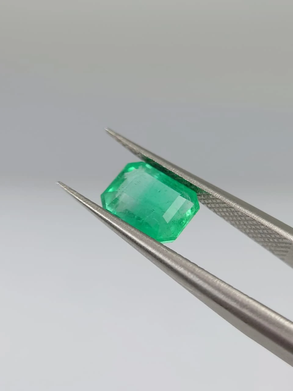 1.55ct Natural Octagon Faceted Emerald from Panjshir Afghanistan — view 3